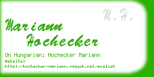 mariann hochecker business card